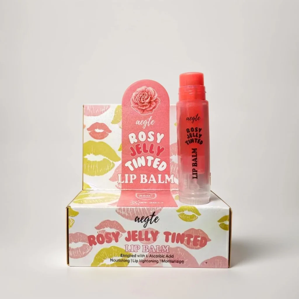 Aegte 360°Rose flavour Protect Jelly Tinted Lip Lightening Treatment