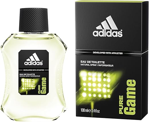 adidas Men Pure Game Eau De Toilette Wood Scent Spray, 100Ml, 3.4 Fluid Ounces