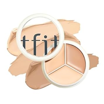 Bajajbeautyshop T Fit Cover Up All Pro Cream Natural Concealer | 3 In 1 Concealer Palette Full Coverage | Hides Blemishes, Flaws & Dark Circle | Long-Lasting., 1 Count