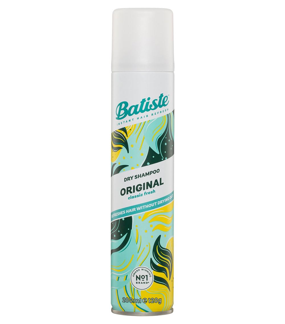 Batiste Instant Hair Refresh Dry Shampoo Clean & Classic Original Fragrance, Absorb Oil Between Washes, Waterless Shampoo - 200 ml