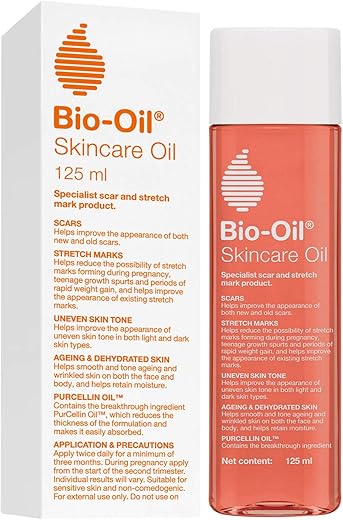 Bio-Oil Original Skincare Oil suitable for Stretch Marks | Scar Removal | Uneven Skin Tone | Vitamin E | All Skin Types | 125ml