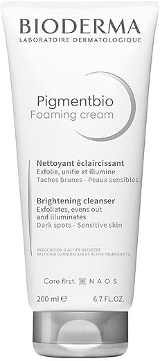 Bioderma Pigmentbio Foaming Cream Brightening Exfoliating Cleanser (Face & Body Wash) For Brightened Skin, 200 ml