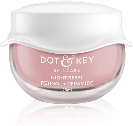 Dot & Key Night Reset Retinol + Ceramide Night Cream | Anti Aging Cream For Women & Men | Reduces Fine Lines & Wrinkles | Oil Free & Non Sticky Moisturizer | For Glowing Youthful Skin | For All Skin Types | 25ml