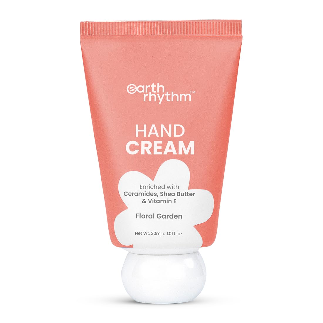 Earth Rhythm Hand Cream - Floral Garden for Dry & Rough Hand, Intense Moisturization Non Greasy, Fast Absorbing Enriched with Ceramides, Shea Butter, Cacao Seed Butter for Men & Women - 30gm