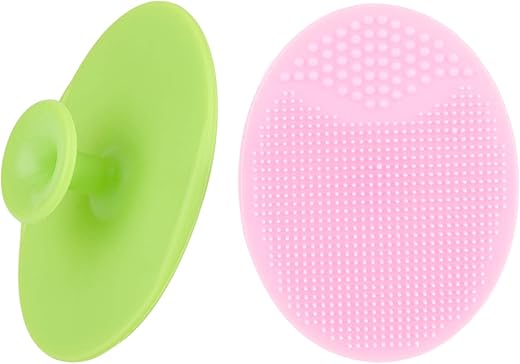 Face Scrubbers Exfoliating Facial Cleansing Brush-Soft Silicone Bristle-Remove Dead Skin Toxins-Improves Lymphatic Functions Exfoliates Stimulates Blood Circulation for Sensitive/Delicate/Dry Skin