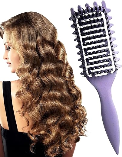 Hair Brush For Women, Vent Curly Hair Comb Detangler Hair Brush, Flexible Curl Defining Brush Paddle Hair Brush Detangling Hair Brush Hair Brush Men, Hairbrush For Long/Short/Straight/Curly Hair