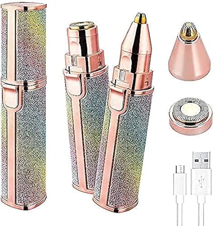 HEMIZA Facial Hair Removal for Women Man Electric Eyebrow Shaper Trimmer Eye Brow Hair Remover Perfect Device Lady Face Razor Lip, Female Mustache Rechargeable Epilator (Jari Wali)