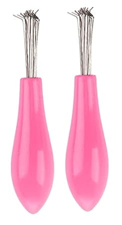 INSIME Comb cleaner brush Hair brush cleaner tool with Metal teeth for deep comb cleaning | Proffesional Hairbrush comb cleaner tool for hair comb cleaning for Home & Salon (Pack of 2)
