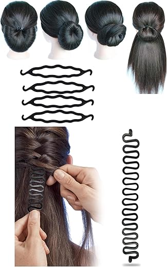 Lai Lai Hair Braider Tool Hair Braiding Hair Weave Twist Hair Braid Roller Maker And magic Bun Donut Maker Hair Accessory Hair Styling Tools For Women & Girls 2 pcs