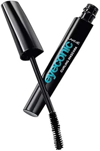 Lakme Eyeconic Curling Mascara, Black, Waterproof Mascara with Smart Curl Brush for Voluminous Lashes - Smudge Proof Eye Makeup, 9 ml