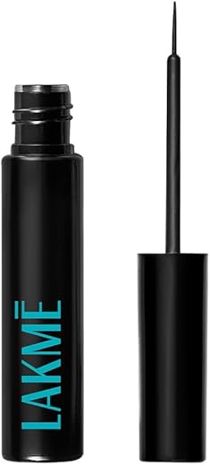 Lakme Eyeconic Liquid Eye Liner, Black, Long Lasting Matte Waterproof Liner - Smudge Proof, Transfer Proof Eye Makeup for 24 hrs, 4.5 ml