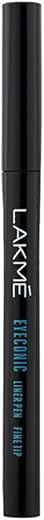 Lakme Eyeconic Liquid Eye Liner Pen, Black, Long Lasting Matte Waterproof Liner with Fine Tip for Precision - Smudge Proof Eye Makeup for 14 hrs, 1 ml