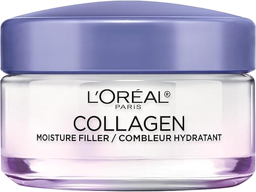 L’Oréal Paris Collagen Face Moisturizer, Skin Care, Day And Night Cream, Anti-Aging Face Cream To Smooth Wrinkles, Non-Greasy 1. 7 Oz.