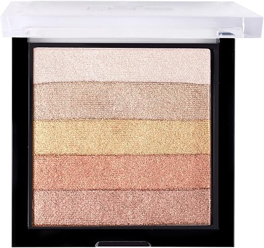 MARS 5 Shades in 1 Brick Highlighter Palette | Blush Topper for Face Makeup | Compact size (7.5g) (Shade-04)