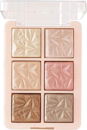 MARS Glowzilla 6 Colour Highlighter Palette | Ultra Blendable & Long Lasting | Blinding Glow (12.0gm) (Shade-03)