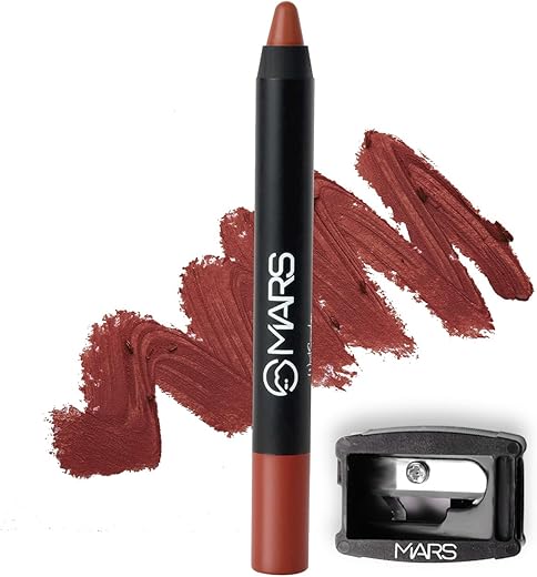 MARS Long Lasting Crayon Lipstick up to 12 Hours Stay | Matte Finish | Waterproof | Won't Smudge Won't Budge Lip Crayon (3.5 gm) (10-Girl Power)