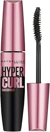 Maybelline New York Mascara, Curls Lashes, Highly Pigmented Colour, Long-lasting, Waterproof, Hypercurl , Black, 9.2ml