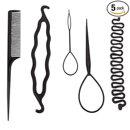 NANDANA COLLECTIONS Hair Styling Braid Tool, Set of 5