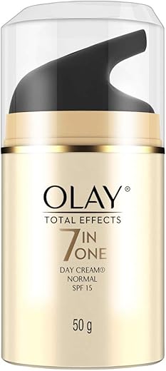 Olay Total Effects Day Cream with SPF 15 | Fights 7 Signs of Ageing | With Niacinamide and Green Tea Extracts | Normal, Oily, Dry, Combination Skin | 50g