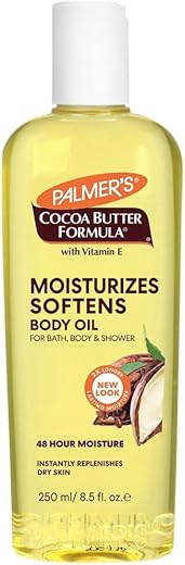 Palmer's Cocoa Butter Formula Moisturizing Body Oil With Vitamin E, Instantly Replenishes Dry Skin, For Bath, Body & Shower 250ml