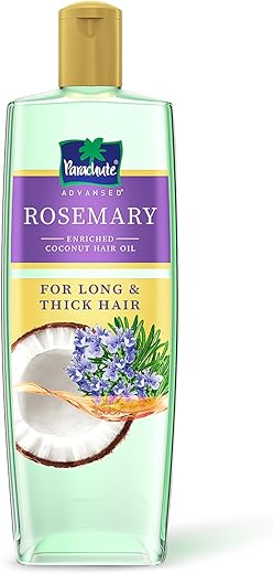 Parachute Advansed Rosemary-enriched Coconut Hair Oil| Rosemary Hair Oil| Superfoods’ Magic| Long & Thick Hair|300 Ml