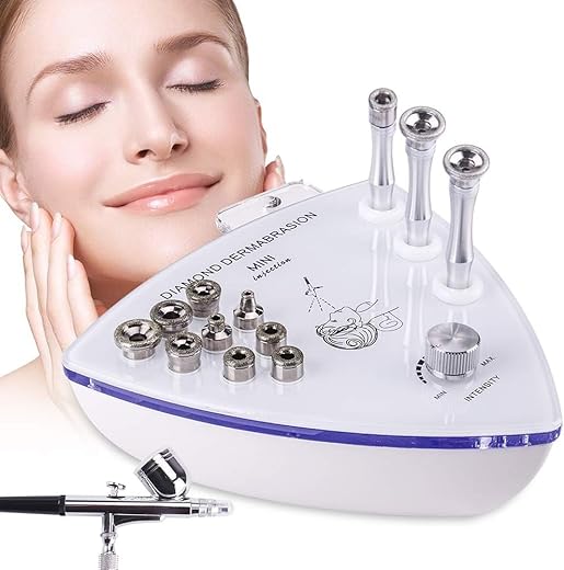 R A Products Diamond Microdermabrasion Machine with Spray Gun, Dermabrasion Facial Machine, Professional Microdermabrasion Kit, Hydrafacial Machine, Esthetician Supplies 3-in-1 Beauty Machine