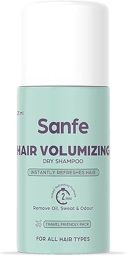 Sanfe Hair Volumizing Dry Shampoo - 25ml | Instantly refreshes & add volume | Leaves no residue