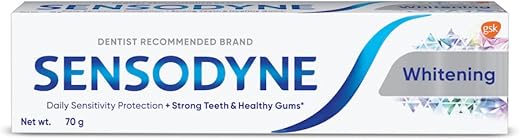 Sensodyne Toothpaste Whitening, Sensitive tooth paste to restore natural whiteness, 70 gm