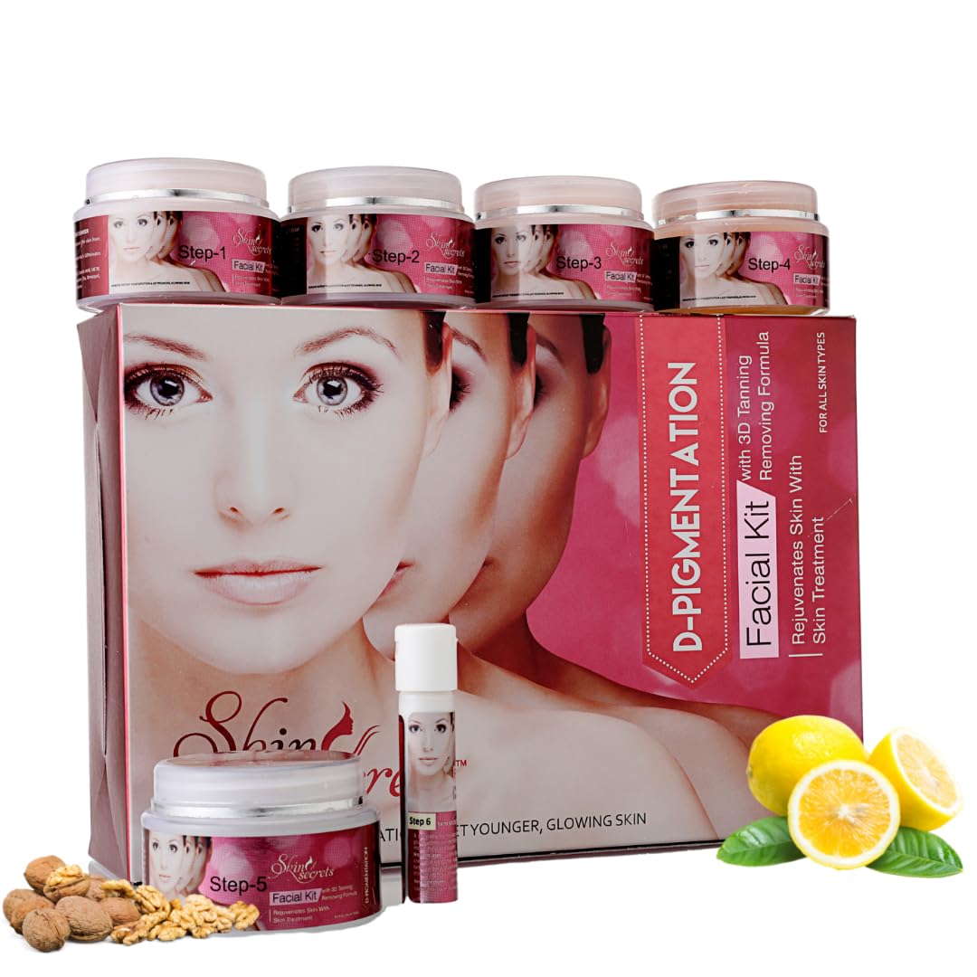 Skin Secrets D-Pigmentation Facial Kit| Clears Blemishes, Minimizes Pigmentation, Refines Skin Tone| 310gm (Pack of 6)