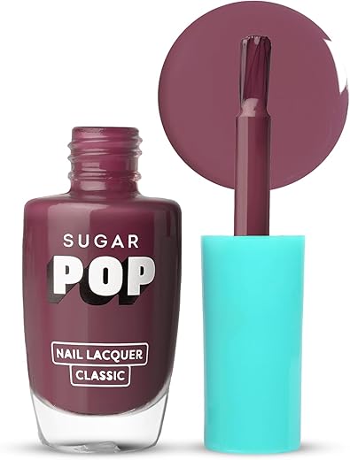 SUGAR POP Nail Lacquer 14 Berry Me (Mauvish Nude) | Dries In 45 Seconds | Chip-Resistant | Glossy Finish | High Shine | Nail Polish For Women, 10 ml