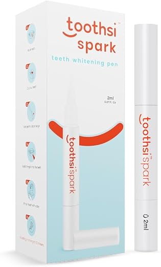 Toothsi Spark Teeth Whitening Pen | 2ml | 30 Minutes Stain Remover Portable Pen | Teeth Whitening Pen with Long-Lasting Effect | Safe Advanced Formulation | Whiter Smiles On The Go