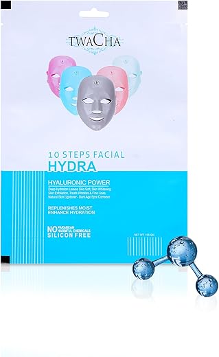 Twacha Hydra Facial Kit for Deep Hydration & Instant Brightening Skin With Hyaluronic Power For Multi-Level Skin Hydration And Rejuvenation Anti-Ageing Facial Kit for Men & Women