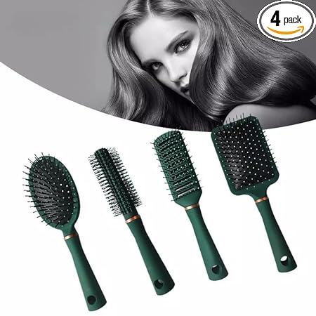 ZEBROC 4pcs set Hair Scalp Massage Comb Hairbrush Wet Curly Hair Brush Paddle Hair Brush Comb Set for Women and Men 4 Pcs Wet Hair Brushes for long Hair No Tangle Hair Brush for Curly or Straight Hair